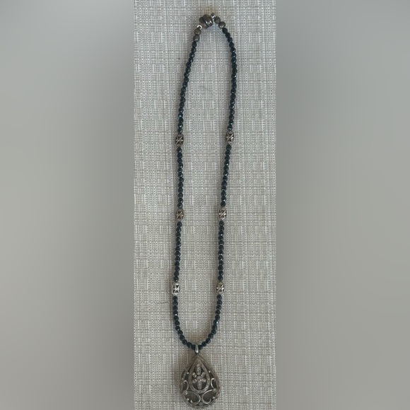 Gabriel & Co. Sterling Silver and Diamond Filigree Necklace - Picture 3 of 4